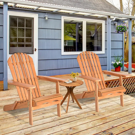 Eucalyptus Wood Foldable Outdoor Lounger Chair