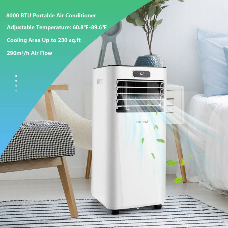 Aire acondicionado portátil de 8.000 BTU 3 en 1