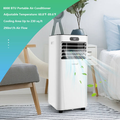 Aire acondicionado portátil de 8.000 BTU 3 en 1