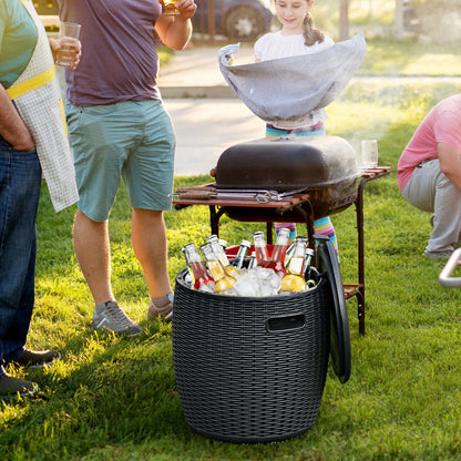 GemGear 9.5-gallon patio rattan cooler bar 4-in-1 with built-in grill and drinks storage on Tampa Home & Garden Store