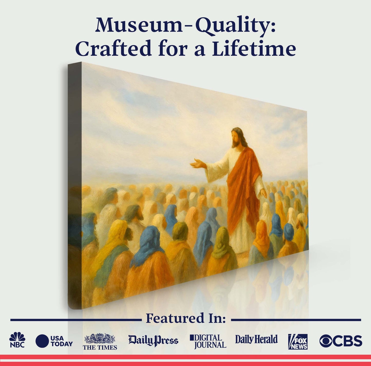 Jesus Speaking To Crowd Faith Wall Art II canvas by Tailored Canvases on Tampa Home & Garden Store