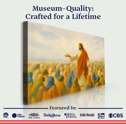 Jesus Speaking To Crowd Faith Wall Art II canvas by Tailored Canvases on Tampa Home & Garden Store