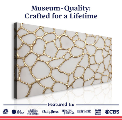 Golden Neurons Wall Art by Tailored Canvases; gold lattice on light background Crafting Canvas on Tampa Home & Garden Store