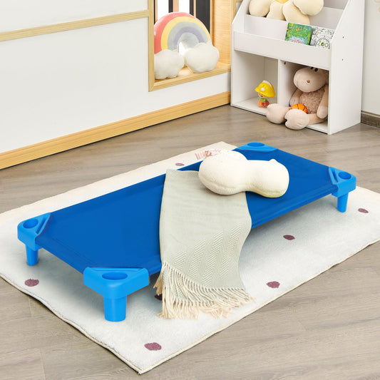 Kids Stackable Daycare Cot Pack of 6 with Detachable Oxford Cloth - Tampa Home & Garden Store
