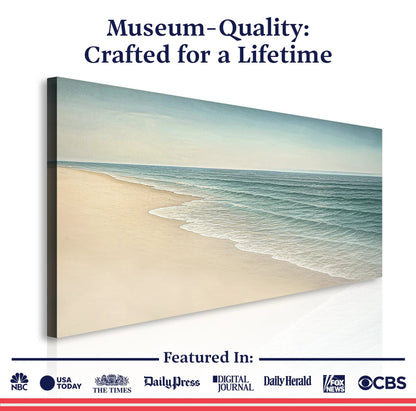 Beachside Bliss Coastal Wall Art canvas print in soft coastal hues by Tailored Canvases on Tampa Home & Garden Store