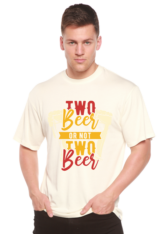 Two Beer men's bamboo T-shirt graphic cream short sleeve Spun Bamboo on Tampa Home & Garden Store