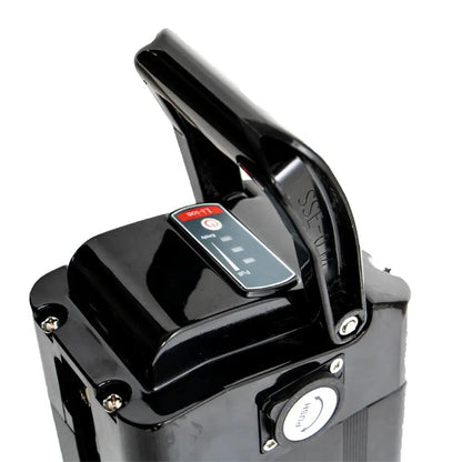 EUNORAU Seat Tube Battery glossy black with release lever clamp for e-bike power on Tampa Home & Garden Store