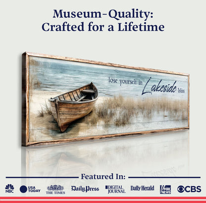 Canvas Lose Yourself in Lakeside Bliss Lake House coastal sign II by Tailored Canvases on Tampa Home & Garden Store