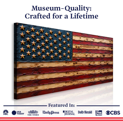 Old Glory American Flag Wall Art canvas 2-panel by Tailored Canvases on Tampa Home & Garden Store
