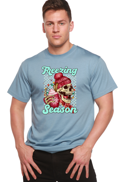 Freezing Season bamboo viscose/organic cotton short-sleeve graphic tee light blue by Spun Bamboo on Tampa Home & Garden Store