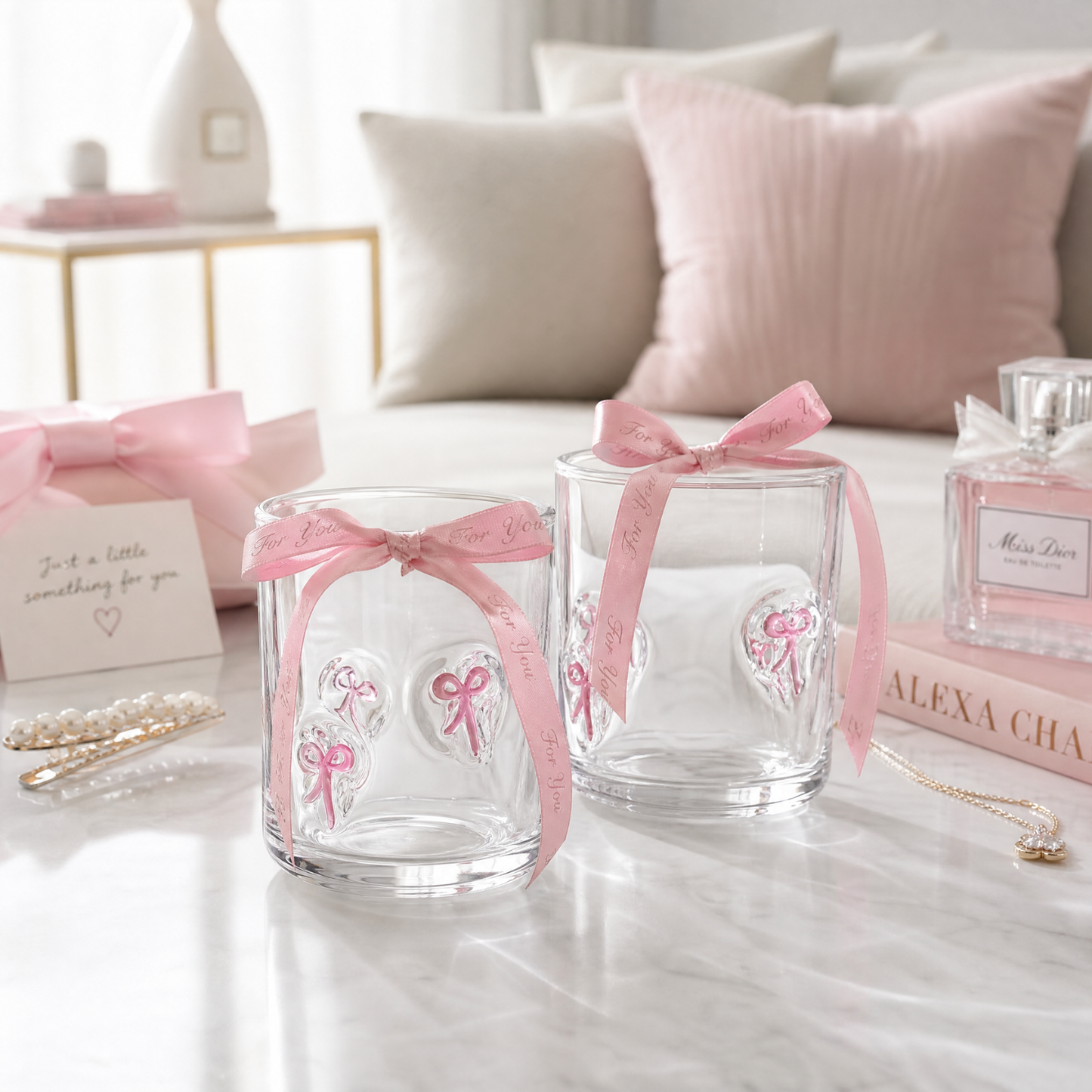 Pink Bowtie Acrylic Tumblers And Party Cups
