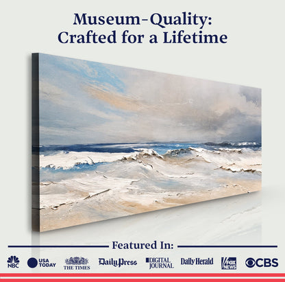 Serene Ocean Wave Coastal Wall Art IX canvas by Tailored Canvases with ocean blue tones on Tampa Home & Garden Store