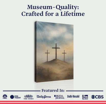 Three Crosses on Calvary Faith Wall Art II canvas by Tailored Canvases on Tampa Home & Garden Store