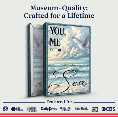 You Me and the Sea IV canvas by Tailored Canvases with blue ocean scene on Tampa Home & Garden Store