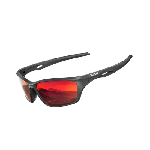Polarized impact-resistant glasses by BikerZoneZ with red mirrored lenses on Tampa Home & Garden Store