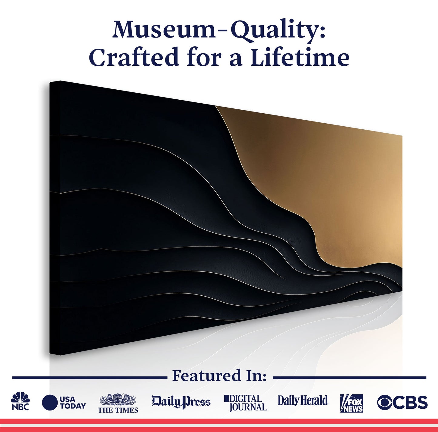 Black and Gold Minimalist Abstract X canvas by Tailored Canvases, crafting canvas on Tampa Home & Garden Store
