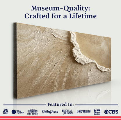 Minimalist Wall Art VII canvas by Tailored Canvases; beige textured crafting canvas on Tampa Home & Garden Store