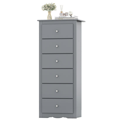 Cómoda de 6 cajones, mueble de almacenamiento de ropa para dormitorio - Negro