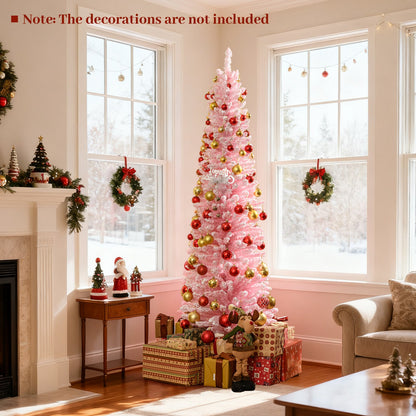 DirectDeals pink 6 ft artificial Christmas tree with 460 branch tips and folding metal stand on Tampa Home & Garden Store
