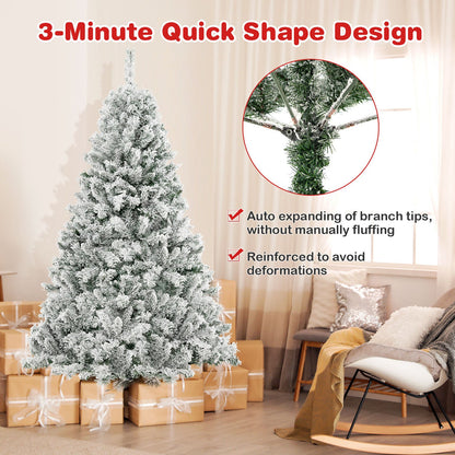 Árbol de Navidad artificial de 6/7/8 pies, forma rápida en 3 minutos - 6 pies