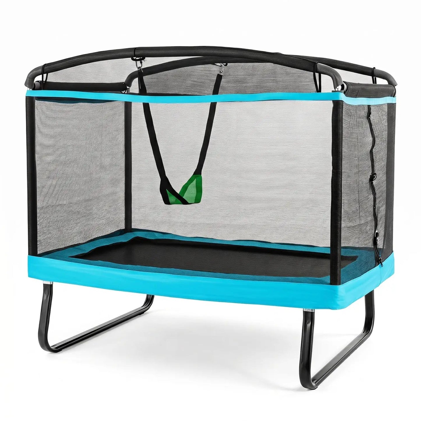 6 ft Kids Trampoline With Swing and Net Enclosure