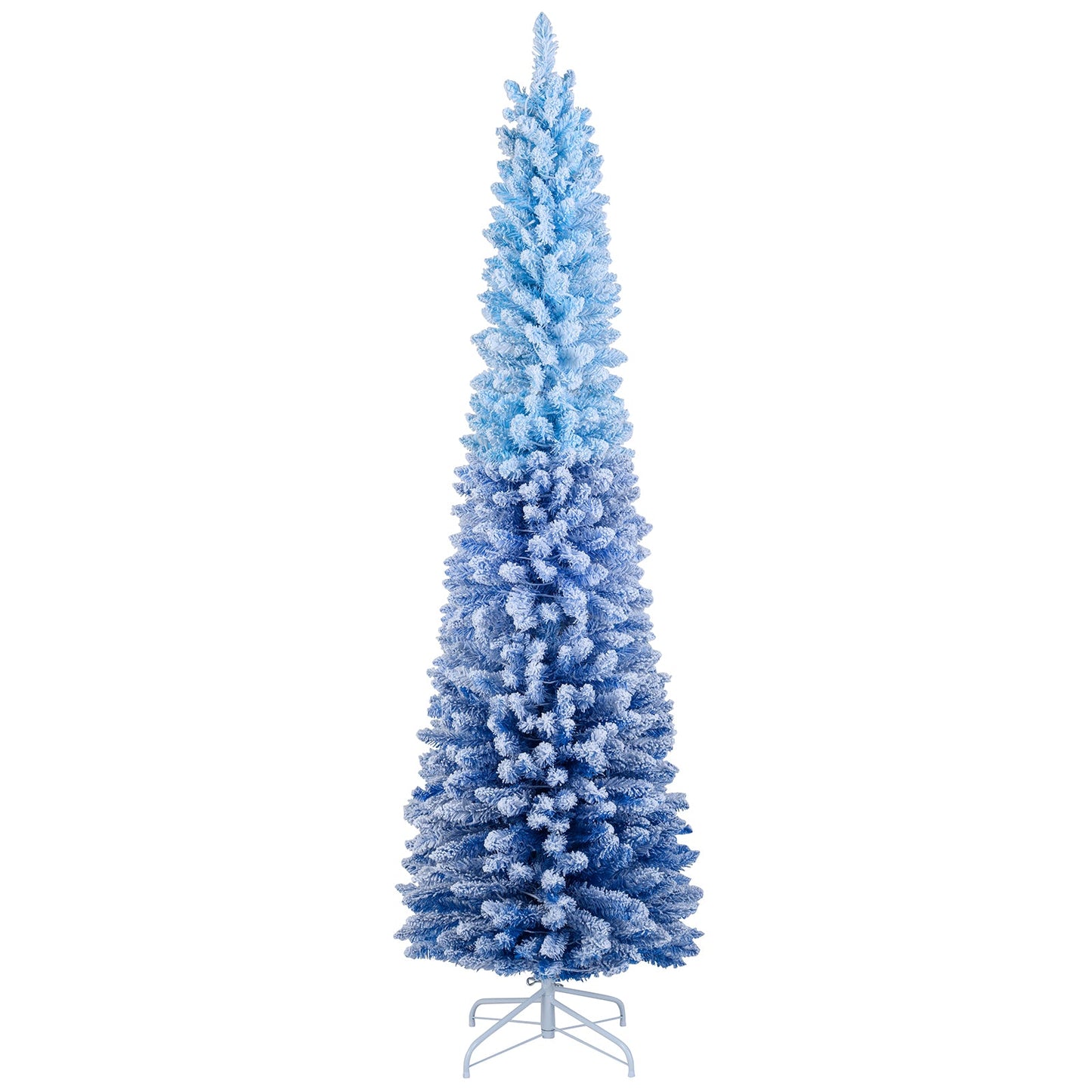 6/7 Feet Snow-flocked Artificial Christmas Tree with 220/290 Warm White LED Lights