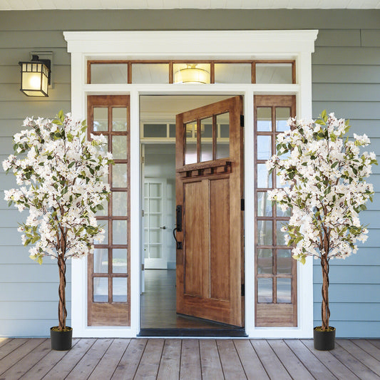 6 Feet Artificial Bougainvillea Tree with 910 White Flowers - Tampa Home & Garden Store