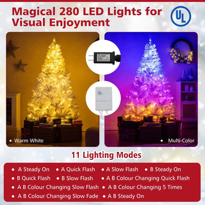 Six Ft Prelit Christmas Tree With 11 Light Modes
