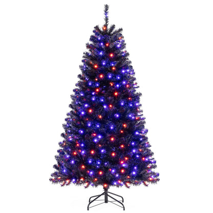 Árbol de Navidad artificial de 6/7/8 pies con 6 modos de iluminación y sonidos espeluznantes - 8 pies