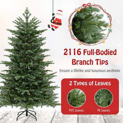 Artificial Christmas tree DirectDeals 5/6/7 ft with PVC and PE leaves and warm white LEDs on Tampa Home & Garden Store