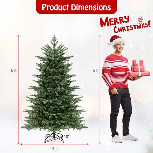 DirectDeals 6 ft artificial Christmas tree with lush PVC and warm white LED lights on Tampa Home & Garden Store