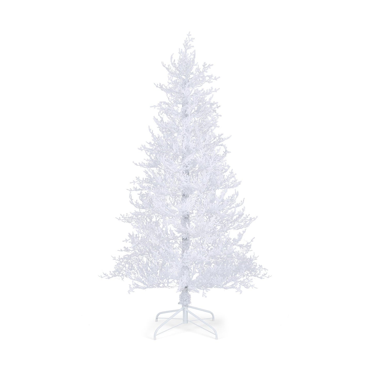 Árbol de Navidad artificial de 1,83 m con 383 puntas de ramas de PE y 300 luces LED