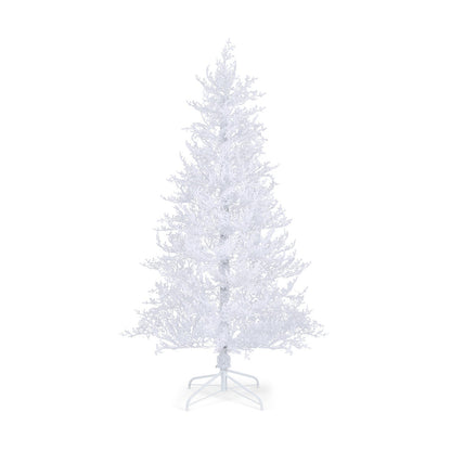 Árbol de Navidad artificial de 1,83 m con 383 puntas de ramas de PE y 300 luces LED
