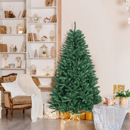 6 Feet Hinged Artificial Christmas Tree with Solid Metal Stand DirectDeals lush green tree on Tampa Home & Garden Store