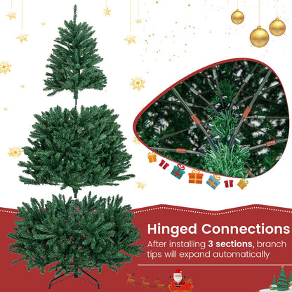 6 ft hinged artificial Christmas tree DirectDeals with green needles and solid metal stand on Tampa Home & Garden Store