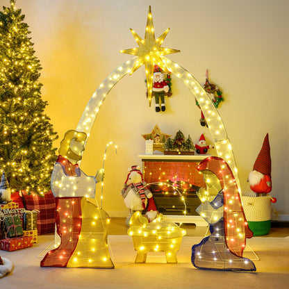 6 Feet Lighted Nativity Arch with 240 warm white LEDs and star topper DirectDeals on Tampa Home & Garden Store