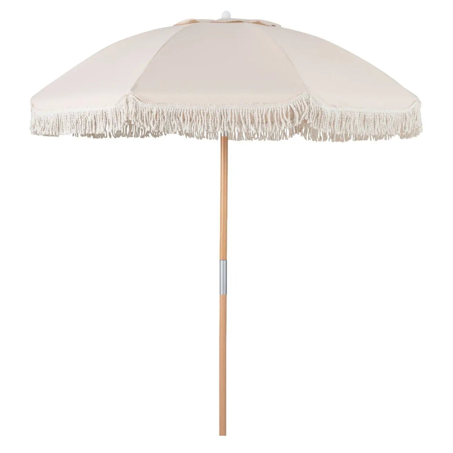 6 Feet Patio Umbrella with Fringe and Push Tilt