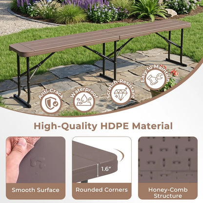 Folding Bench Carrying Handle 660 Lb Capacity