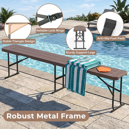 Folding Bench Carrying Handle 660 Lb Capacity