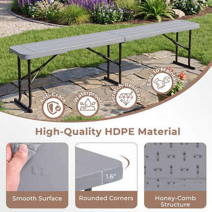 Folding Bench Carrying Handle 660 Lb Capacity