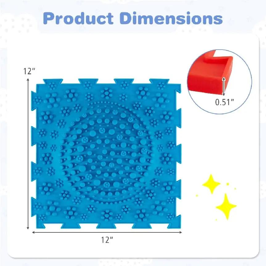Interlocking Sensory Mats 6-Piece Set Textured