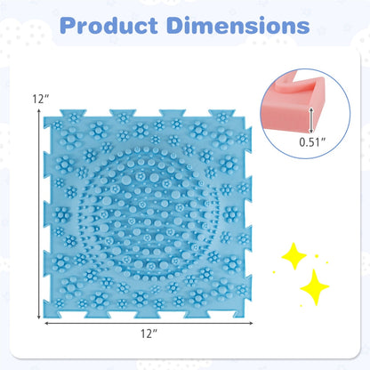 Interlocking Sensory Mats 6-Piece Set Textured