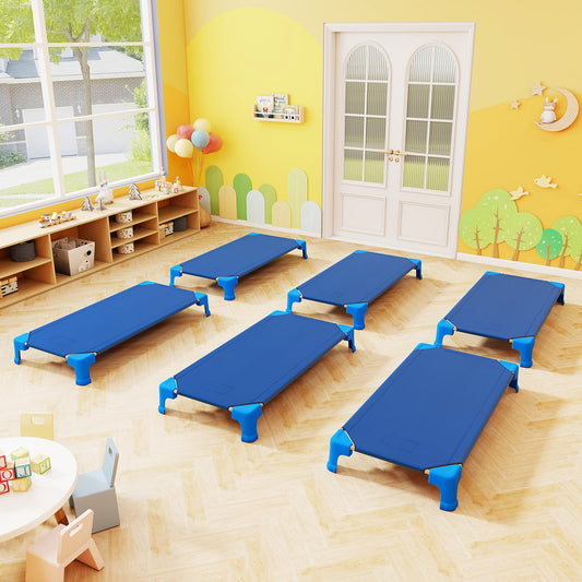 Portable 6 Pack Stackable Daycare Cots Sleeping Bed for Kids 53 Inch - Tampa Home & Garden Store