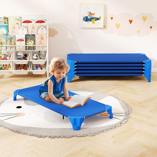 Portable 6 Pack Stackable Daycare Cots Sleeping Bed for Kids 52 Inch - Tampa Home & Garden Store