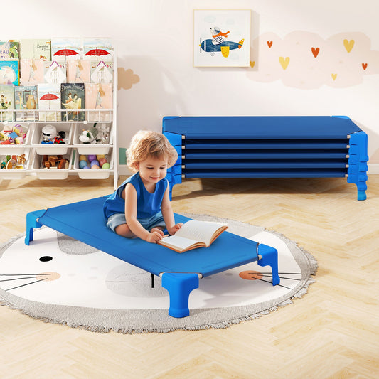 Portable 6 Pack Stackable Daycare Cots Sleeping Bed for Kids 53 Inch - Tampa Home & Garden Store