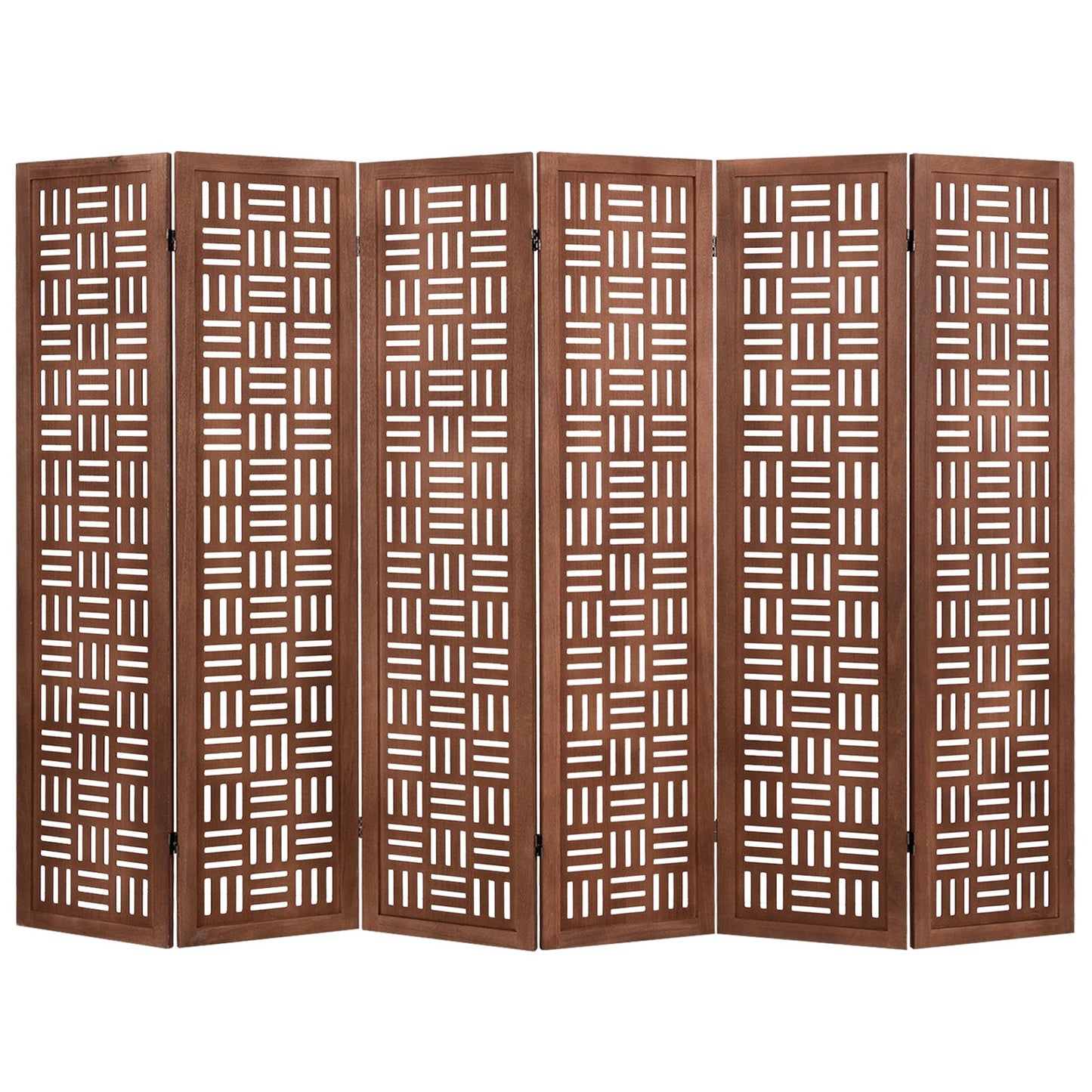 4-Panel Solid Wood Room Divider Folding Partition Stand