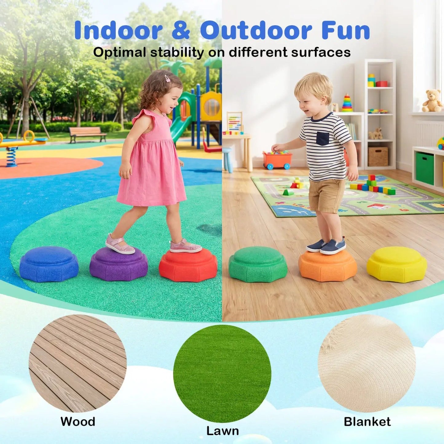 Stepping Stones for Kids Balance Training Set