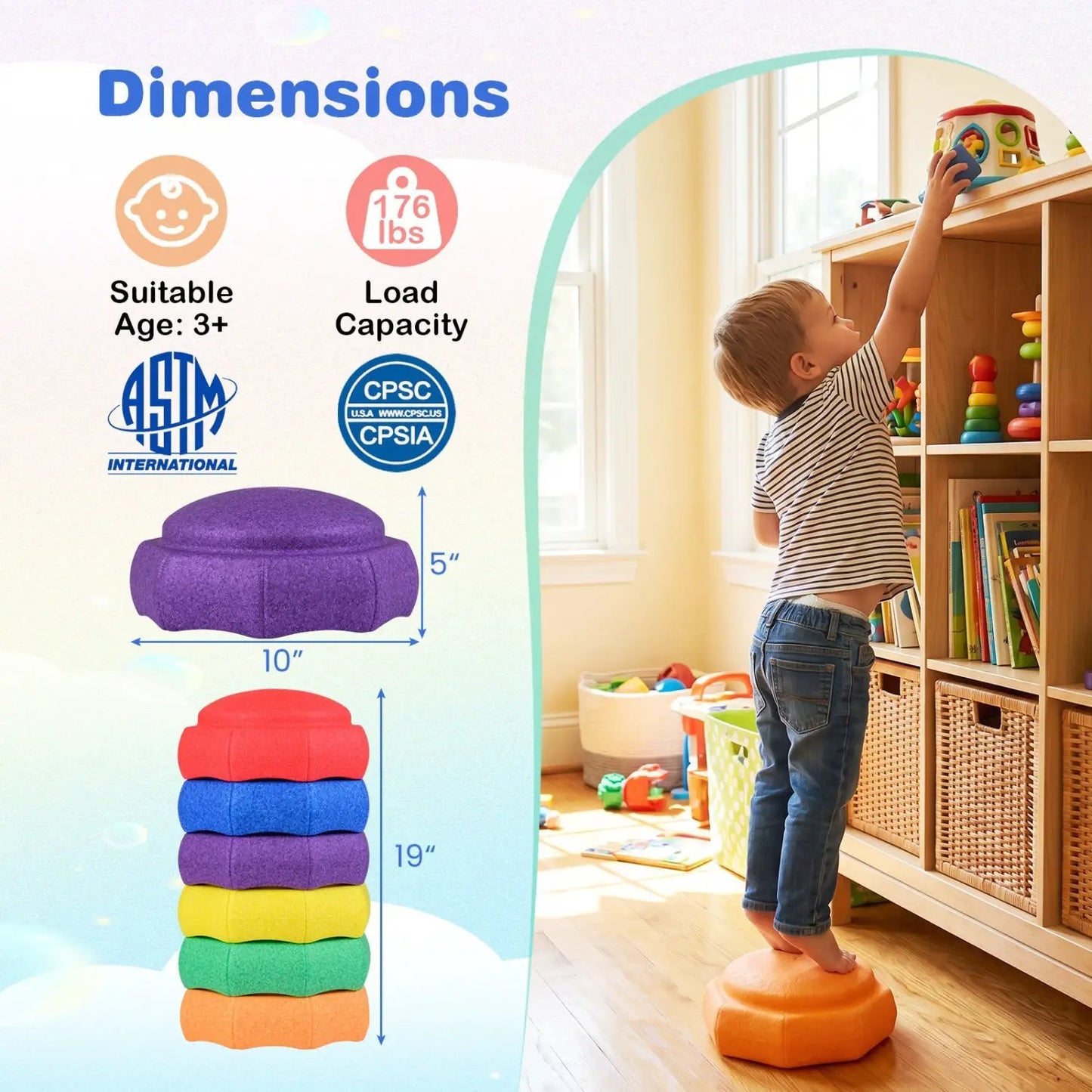 Stepping Stones for Kids Balance Training Set