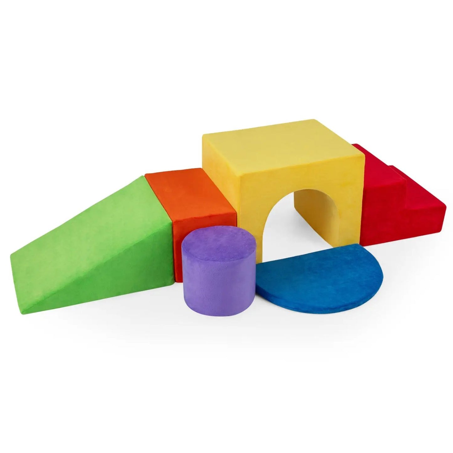 Foam Climbing Blocks Set with Slide and Tunnel