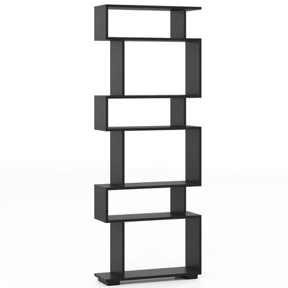6-Tier Bookcase with Anti-Tipping Kit-White